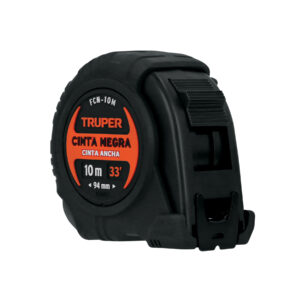 Flexómetro contra impactos 10 m, Cinta Negra 32 mm, Truper
